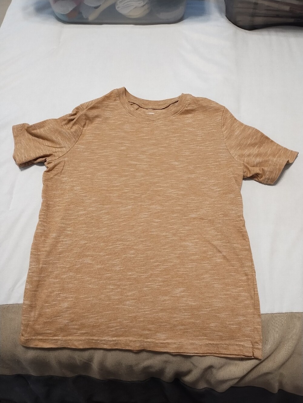 5/$25 jumping beans Boy's Heathered Tan Short Sleeve Crew Tee